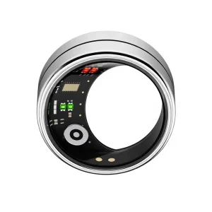 Stainless Steel Smart Ring Fitness Tracker Continuous Heart Rate SpO2 Sleep Tracking Magnetic Charging for Daily Health