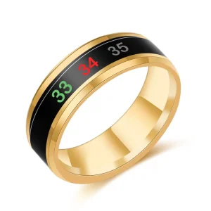 Stainless Steel Smart Ring Temperature Intelligent Temperature Sensing Titanium Steel Couples Ring