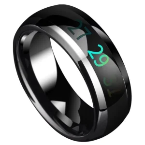 Stainless Steel Smart Ring Temperature Ring Temperature Intelligent Temperature Sensing Titanium Steel Couples Ring