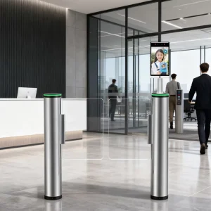 Stainless Steel Speed Gate RFID Card Reader Automatic Security Access Control Half Height Cylinder Turnstile for Office
