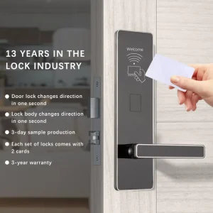 Stainless Steel Tenon Smart Lock System with RFID & IC Card Access Keyless Entry Cloud Storage for Hotel & Outdoor Use