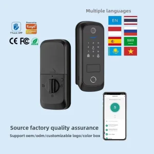 Standard American Deadbolt Smart Lock Tuya Video Intercom Remote Visual Cloud Aluminium Alloy Door Apartment Hotel Home