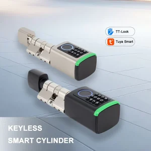 Standard IP65 Tuya TTlock Dual Platform Smart Lock Cylinder Fingerprint Lock Replaceable Lock Cylinder for Airbnb Hotel