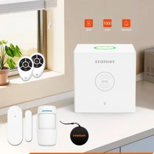 Staniot Wireless Security Cube WiFi Home Security System with Self Defense Alarm 433MHz Motion Sensor Burglar Alarm System Kit