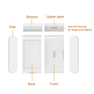 Staniot Wireless Vibration Detector for Teller Machines Smart Vibration Sensor Mini Shock Detector for Glass Safes Home Security