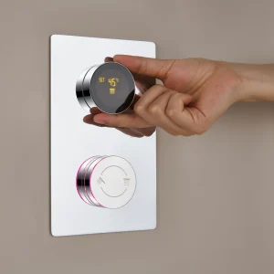 Stepon WiFi Thermostatic Shower Set Head Rainfall Wall Mounted Shower System With Cold and Hot Water Digital Shower Controller