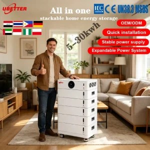 Stock Hybrid Grid Solar System 10kW 10KWH 30kWh OffGrid All In One LiFePO4 Battery IP65 100Ah/200Ah Home Farm Commercial Energy