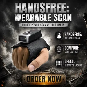 Stock Management 1D 2D Qr Code Smart Ring Ticket Scanner Barkod Okuyucu Portable Barcode Scanner