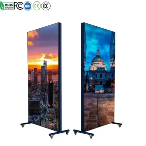 Store Standing Poster LED Display Advertising Full Color Shop Indoor Display LED Poster Screen