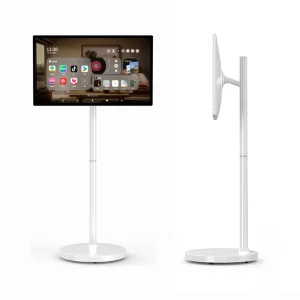 Style 32″ Mobile Smart Screen Portable Rolling Touch Display Android with Battery for Home Fitness Hotel & Business