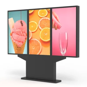 Stylish Triple Screen Smart Display Waterproof High Brightness Modern Outdoor Digital Signage