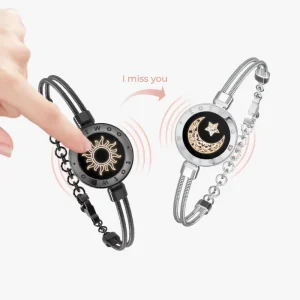 Sun and Moon Couple Smart Bracelet Long Distance Touch & Vibrating Bracelets for Couples