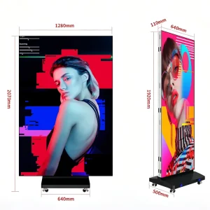Sunrise Indoor Waterproof Smart Portable Foldable Triple fold Wall mounted LED Display Screen Auto Tune Color 2 Year Warranty