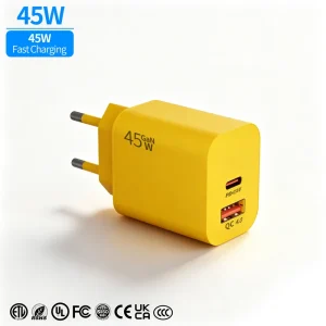 Super Bulk EU US QC3.0 45W PD GaN Eco Friendly Fast Charger Power Supply Adapter Type C USB for Laptop Mobile Phone