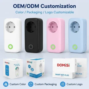 Super Easy Use Automatic Electrical Power Meter Plug with Socket Home Appliance Wi-Fi Remote Control Countdown Function