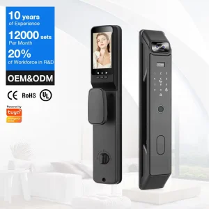 Supply Custom Service App Smart Fingerprint Digital Safe Door Lock With Camera for Home