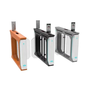 Swing Turnstile Gate Face Recognition Card Access Control 304 Stainless Steel Automatic Bidirectional Barrier for Museum Mall