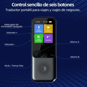T11 AI Translator Real-Time Smart Voice Photo Translator 1500mA 138 Languages Portable Text Voice Chatgpt Translator for Travel