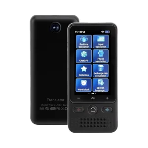 T18 AI Voice Translator, Instant Photo Translation, Real-Time Multilingual Interpretation, Touchscreen, CE FCC Certified