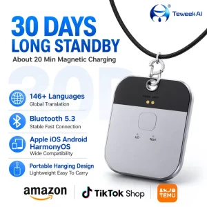 T3 Mini Translation Pen 144 Languages 5G Aluminum Alloy Magnetic Charging Voice Photo Offline Online Meeting Travel Business