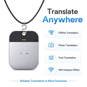 T3AI Smart Translation Pen 144 Languages 5G for Aluminum Alloy Cross App Voice Call Video Photo Text for Travel Office