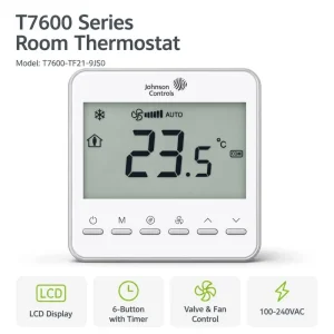 T7600 TF21 9JS0 Modbus LCD Thermostat 2 pipe FCU 0 10V Analog Output Valve Control HVAC Digital Temperature Flexible Hospital