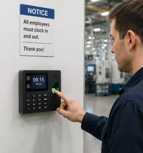 TA-100 Biometric Time Attendance Machine With Face Fingerprint And Palm Recognition Employee Time Clock For Office Factory