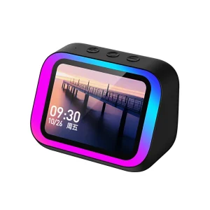 TF26 PRO Smart Speaker for Voice Assistant Surround Sound RGB Display 2000mAh Battery Smart Alarm Clock for 5.4 Outdoor