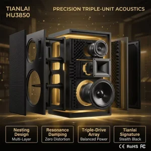 TIANLAI HU3850 Triple Unit Home Cinema Speaker Horn Tweeter Full Range Surround Sound Loudspeaker for Mansion Theater System