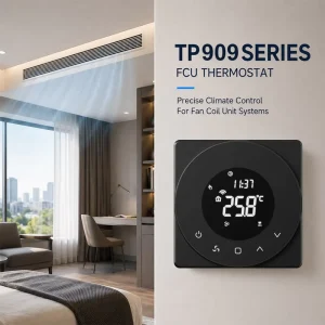 TOUPWELL TP909FC2W Electric Alexa Voice Controlled WiFi Thermostat for Fan Coil Units Energy Saving for Hospitals Schools More