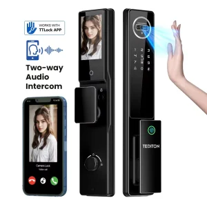 TTlock Video Intercom System Facial Recognition Smart Home Automation Security Locks Smart Door Lock With Palm Scan