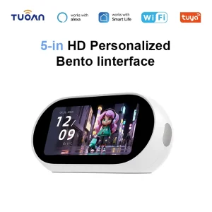 TUAON 5 Inch Multi Protocol Hub Smart Home Control Panel with Built in Zigbee Gateway Hub Desk Stand Panel TPL05 Home Smart