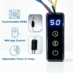 TUYA Smart Touch Screen Center Control Panel Digital Thermostat Humidity Temperature Controller 85℃ Switch