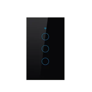 TUYA US Wifi Smart Light Switch Glass Screen No Null Wire Touch Panel Voice Control Wireless Wall Switches Remote