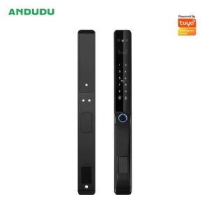TUYA WiFi Connectivity Smart Electronic Lock Fingerprint Password Keyless Entry Memory Card for Steel Doors Home Use