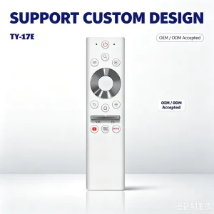 TY-17E Fixed Code Anti-Shock Voice Control Smart TV Remote Replacement with ABS Plastic