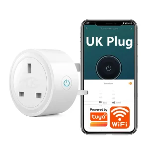 TY-UK 15A UK Plug TUYA WIFI Smart Socket With Power Monitor Voice Control Timing Home Power Socket Works with Alexa Google Home