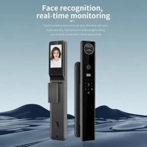 TYSH Fully Automatic AI Digital Smart Lock 3D Face Recognition Fingerprint Biometric Video Surveillance Cloud Wi Fi Enabled