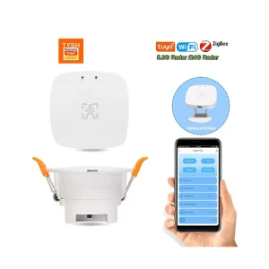 TYSH Tuya WiFi Smart Human Presence Sensor 5.8GHz Millimeter Wave Radar ABS Material Ceiling Mounted 10 20m Detection Range