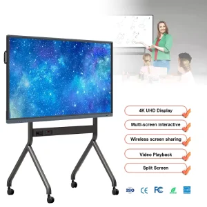 Tacteasy Business Office Meeting Board Android16 EDLA 4k Lcd Interactive Whiteboard with Pen Built in AI White Board in Stock