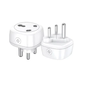 Tasmota WiFi Smart Plug Esp8685 India South Africa Plug 16A Rated Current White Color Timing Remote Voice Control