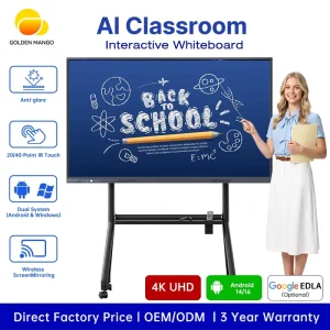 Teaching Solution Digital Smart Blackboard 55 65 75 85 86 98 110 Inch Touch Screen Interactive Teaching Board