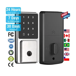 Te’an Password Digital Deadbolt Door Lock Key Electric Smart Locks for Hotel Wood Aluminum Stainless Steel Doors With WiFi