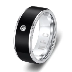 Technology Ntag213 Chip Wearable Ring Jewelry Fashion Stainless Steel Nfc Smart Ring Gifts for Women Men