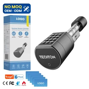 Tediton Cerradura De Cilindro Inteligente Con Huella Dactilar Rfid Tarjeta Inteligente Euro Cilindro Ttlock Smart Cylinder Lock