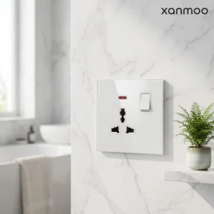 Tempered Glass Wall Lamp Switch, UK13A Type C USB Power Outlet, 1gang2way Speed 220V Switch Electrical Socket Panel