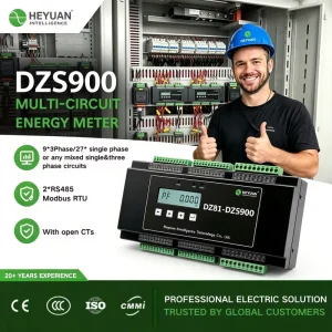 The DZS900 Is a Smart Multi Circuit Networked Energy Meter That Monitors up to 9 Three Phase or 27 Single Phase Circuits