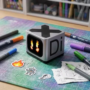 The Magic Cube Mini AI Wireless Speaker with a Display and Call Function Is Suitable for the Office Parties and More