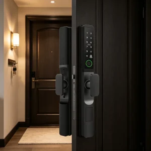 Thermal Break Aluminum Smart Door Locks with Cloud Storage Multi-Door Compatibility Wi-Fi Enabled