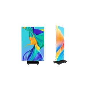 Three-Fold LED Advertising Display Screen Outdoor/Indoor Use Movable Wheels IP65 Waterproof High Brightness